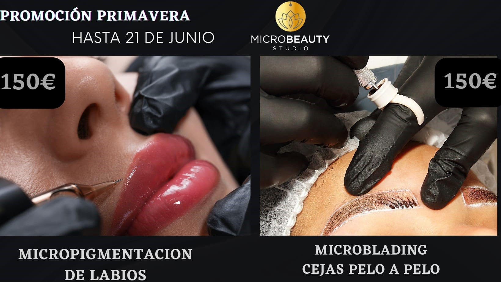 Promocion Primavera Microblading Cejas Pelo a Pelo y Micropigmentación Labios